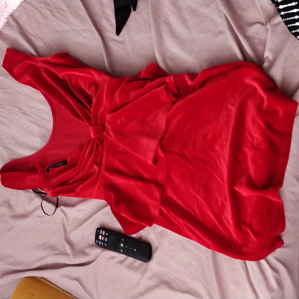 Red short dress